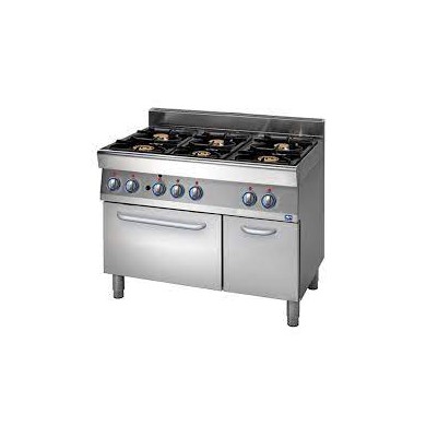 CUCINA 6 FUOCHI SU FORNO GAS SERIE 70